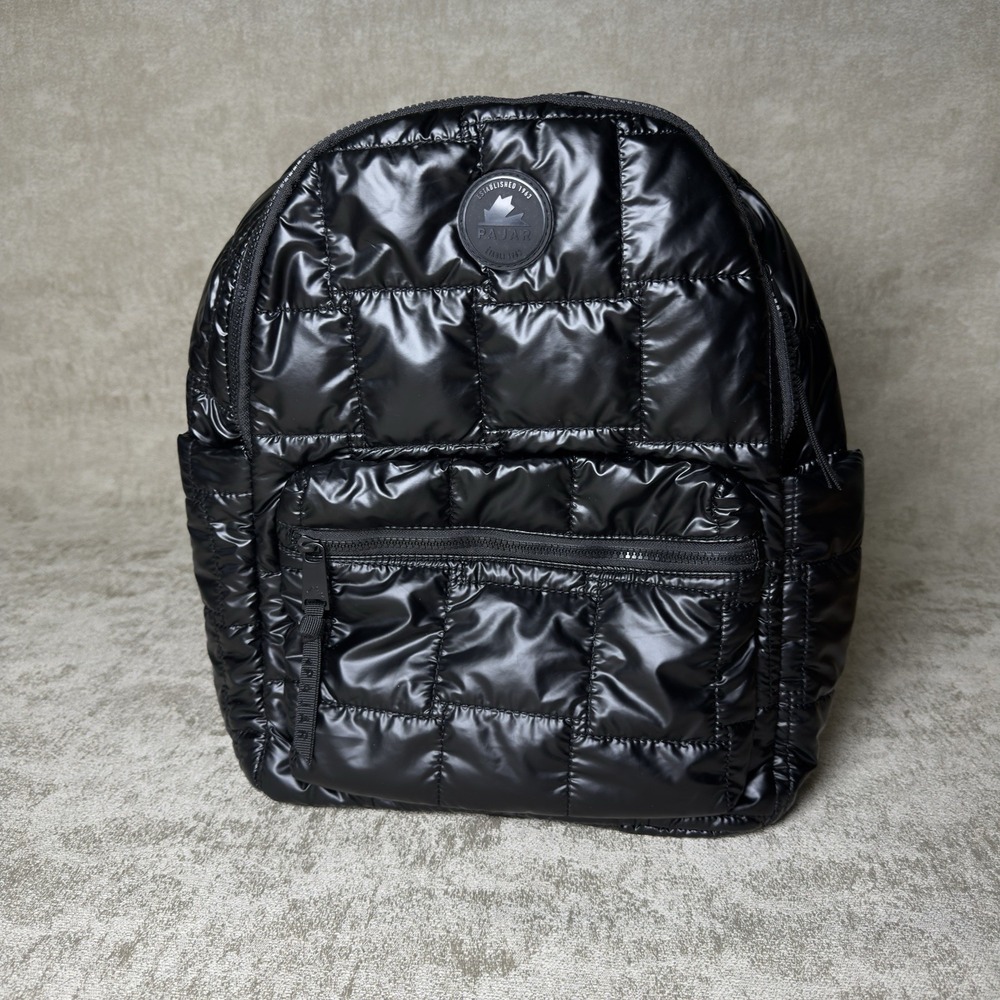 Pajar Canada Puffy Quilted Backpack Laptop Bag Black